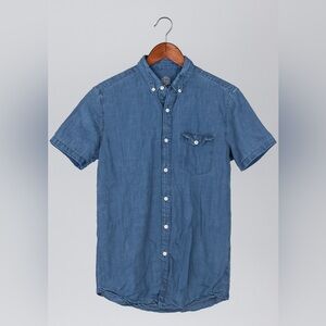 J. Crew Casual Denim Blue Button-Down Shirt